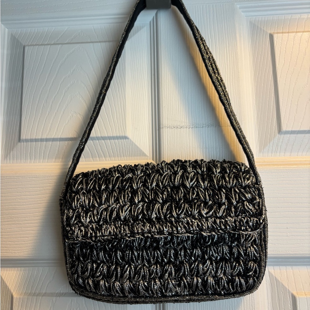 NWOT Maeve by Anthropologie Black Woven Handbag